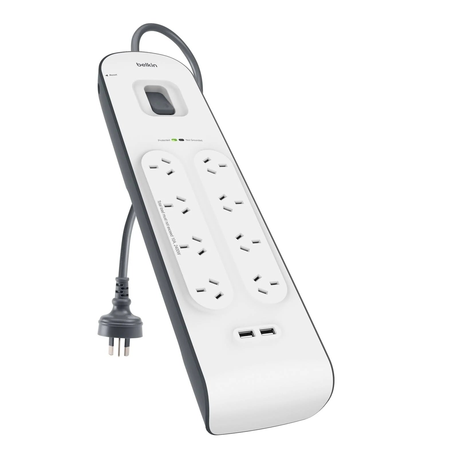 Gaming DesktopBelkin BSV804 8-Outlet 2-Meter Surge Protection Strip with two 2.4 amp USB charging ports Gaming DesktopBelkin BSV804 8-Outlet 2-Meter Surge Protection Strip with two 2.4 amp USB charging ports